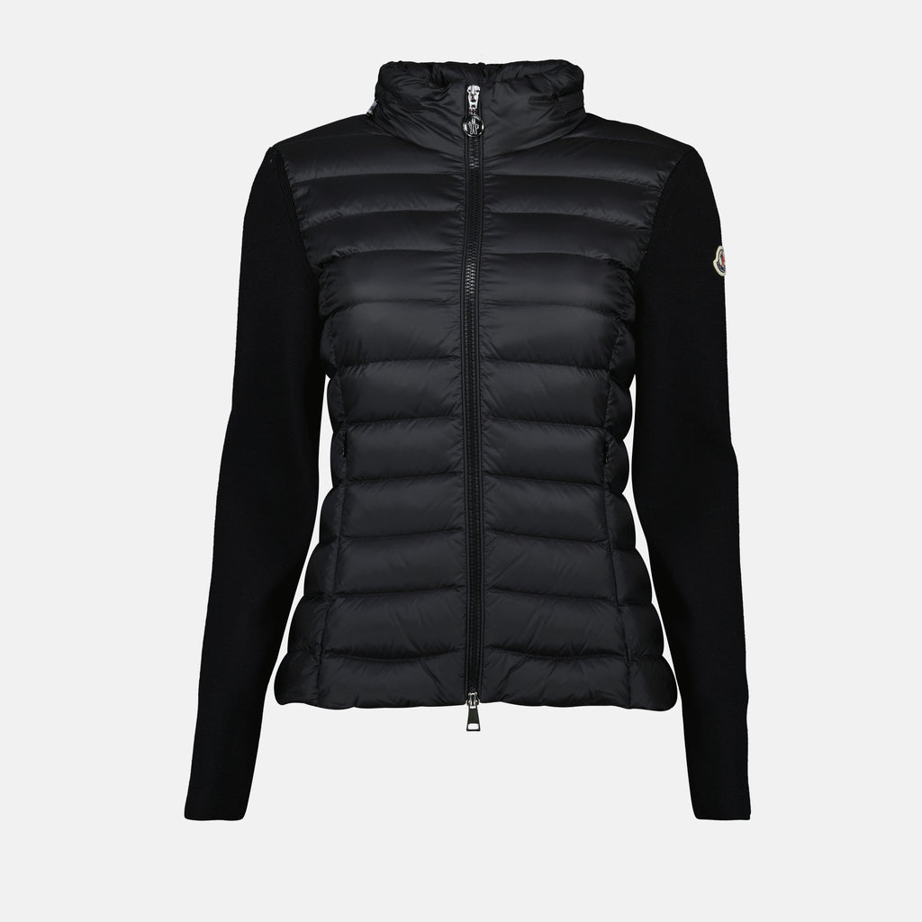 Vestes Veste bi-matière matelassée Moncler Noir Femme