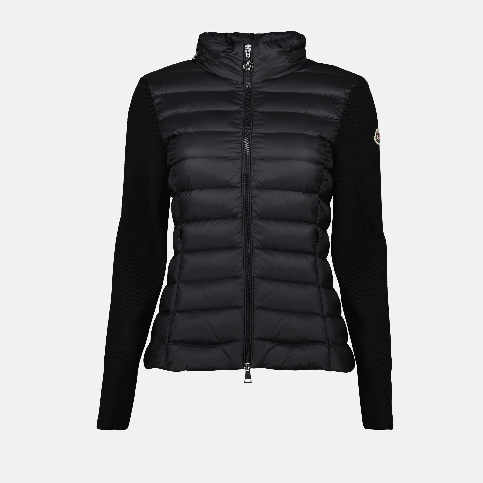 Vestes Veste bi-matière matelassée Moncler Noir Femme