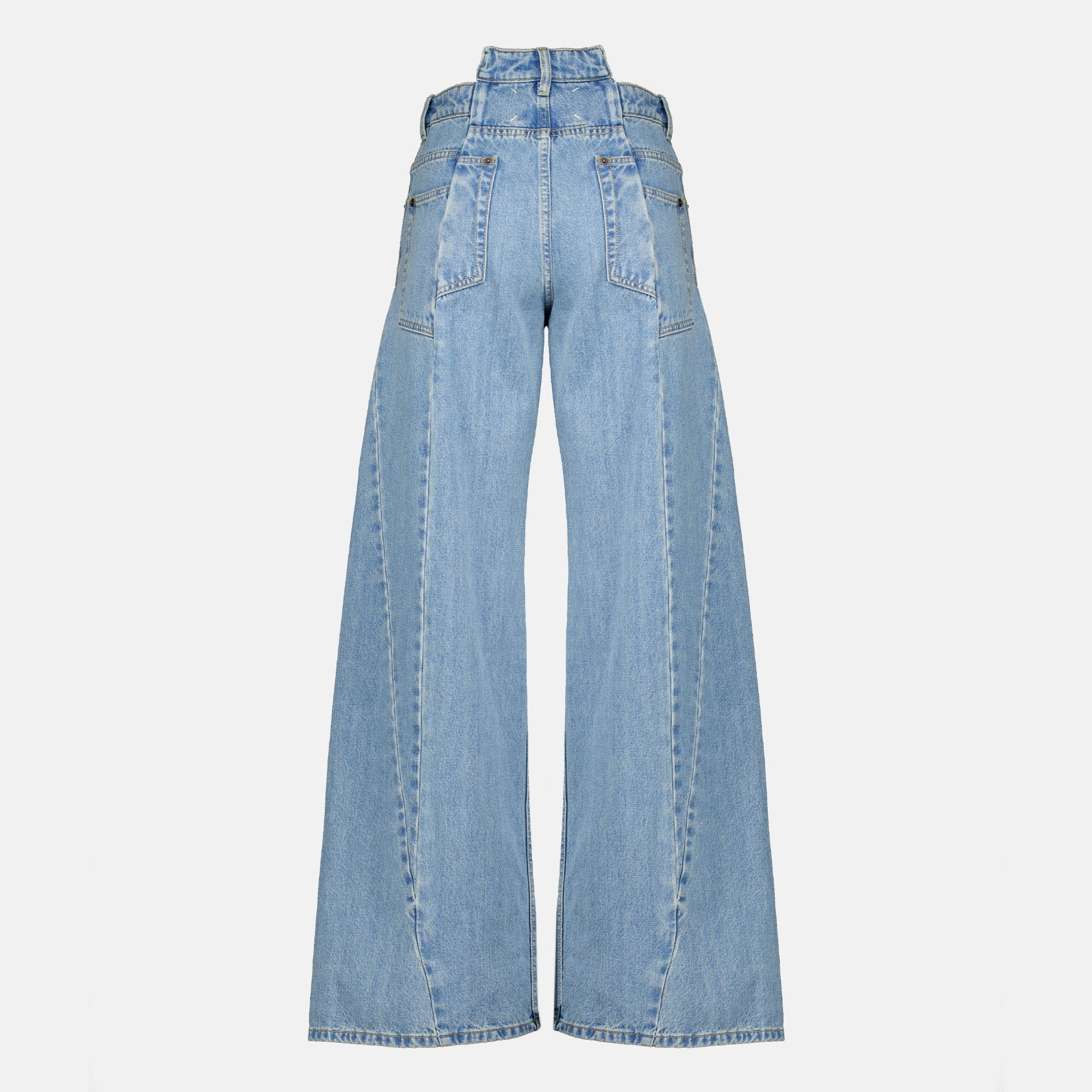 Pantalons Jean com Cintura Cut-Out Maison Margiela Bleu Femme