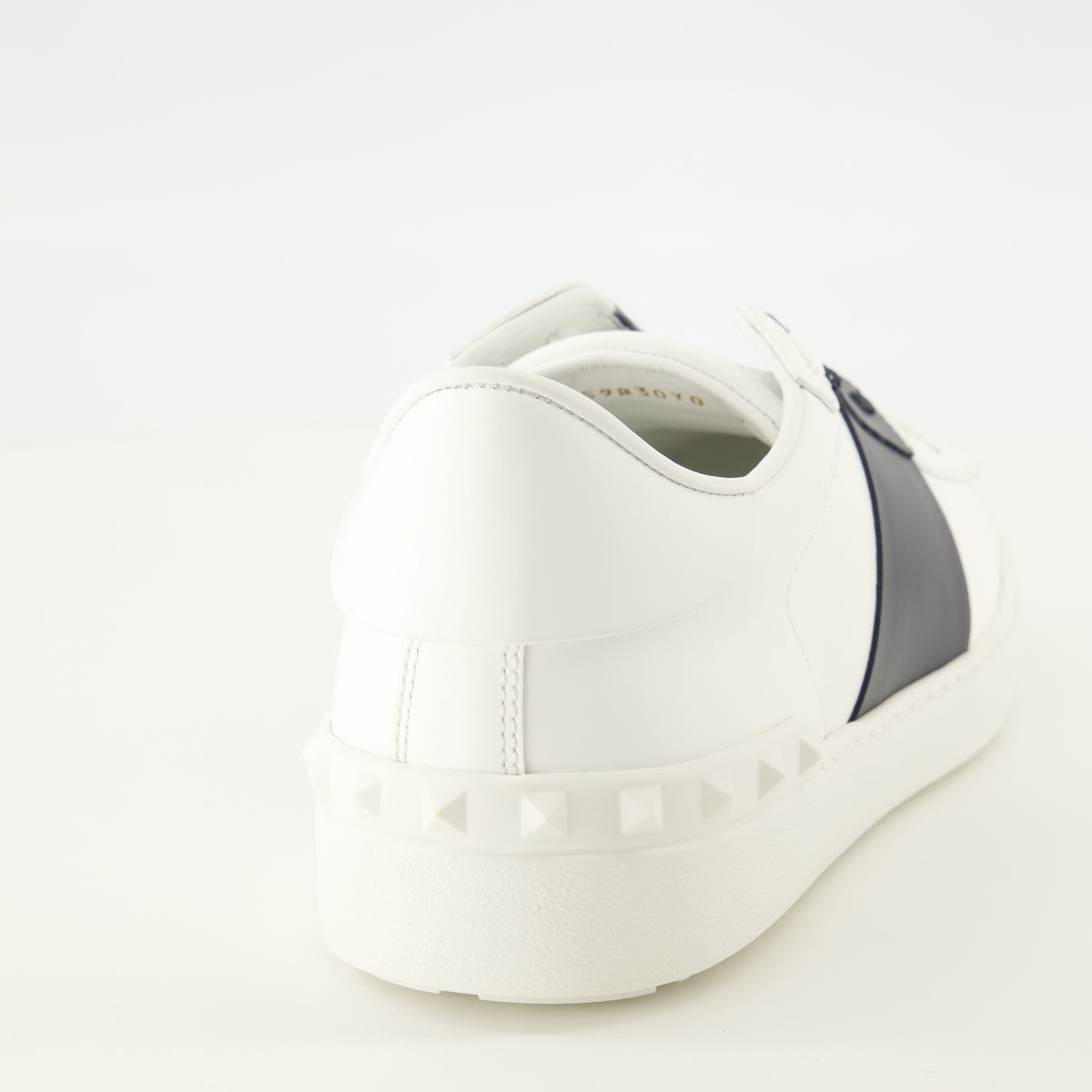 Baskets White and Navy Blue Open Sneakers Valentino Garavani Blanc Homme