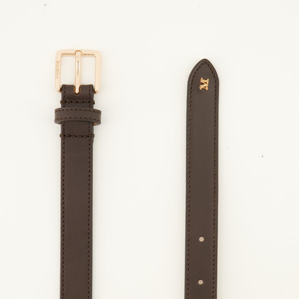 Ceintures ブラウンレザー ベルト Max Mara Marron Femme