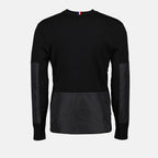Maille Pull à logo Moncler Grenoble Noir Homme