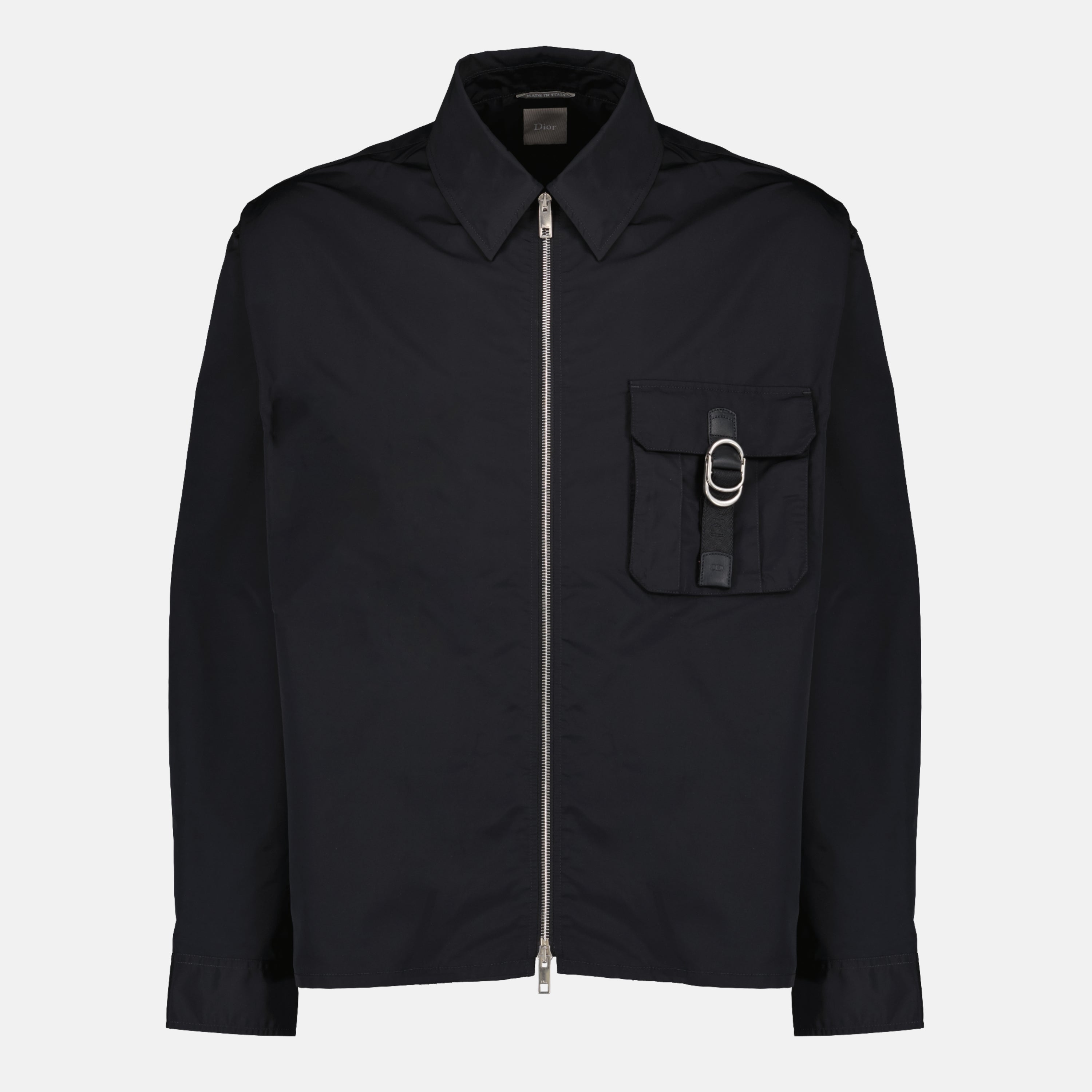 Vestes Camicione Nero con Zip e Fibbia Dior Noir Homme