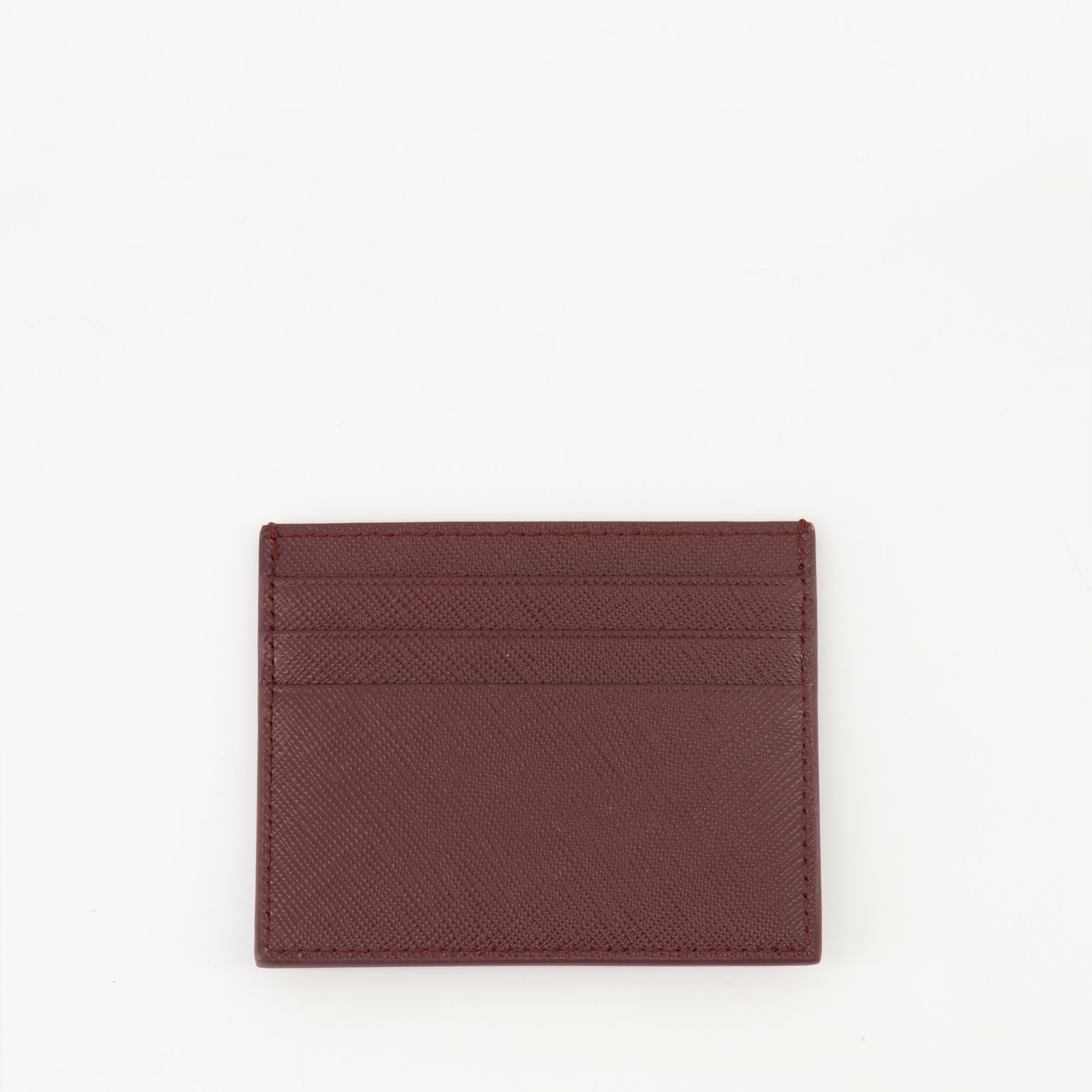 Image of the Prada Women's Saffiano Leather Card Holder - Fall-Winter 2025 - Back View