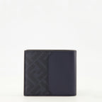 Image of the FF Squared navy blue wallet by Fendi for Men - Spring-Summer 2026 - Back View