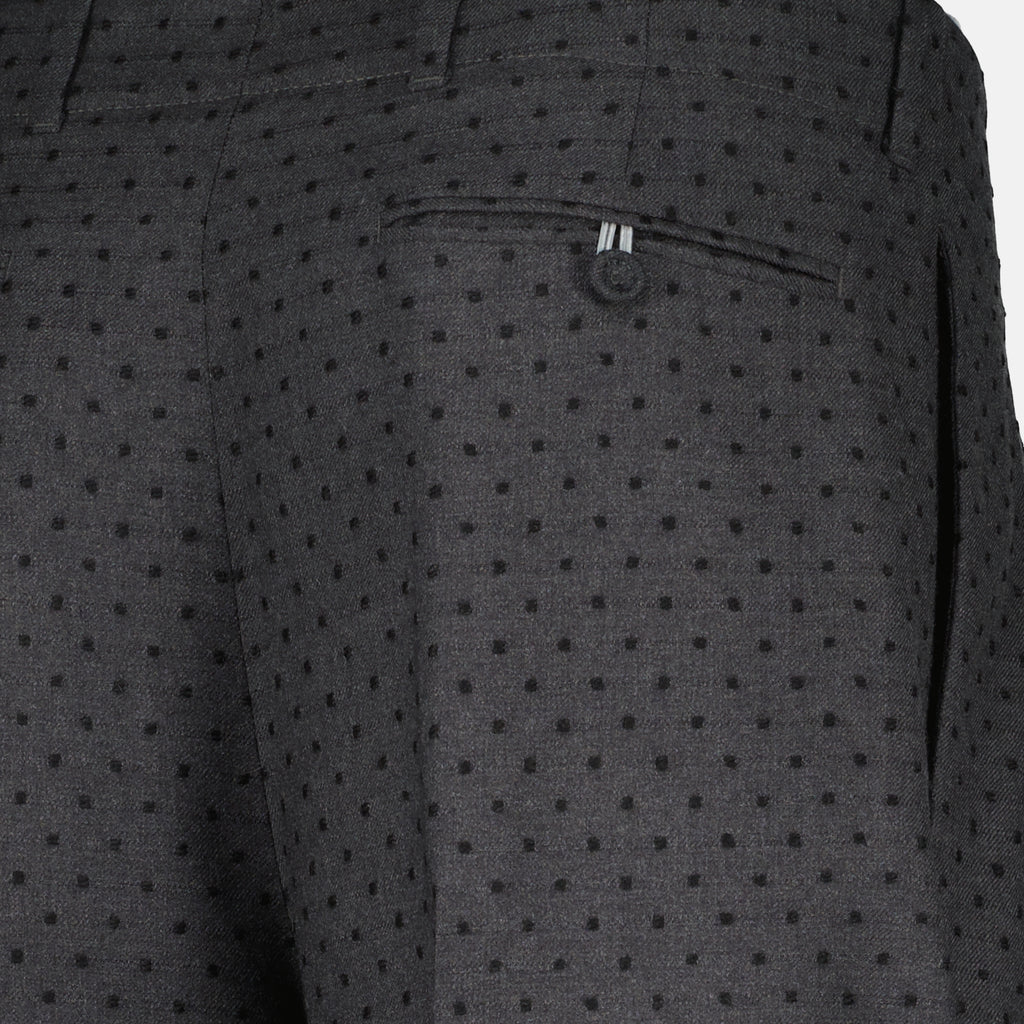 Pantalons Pantaloni Plissettati Dior Gris Homme