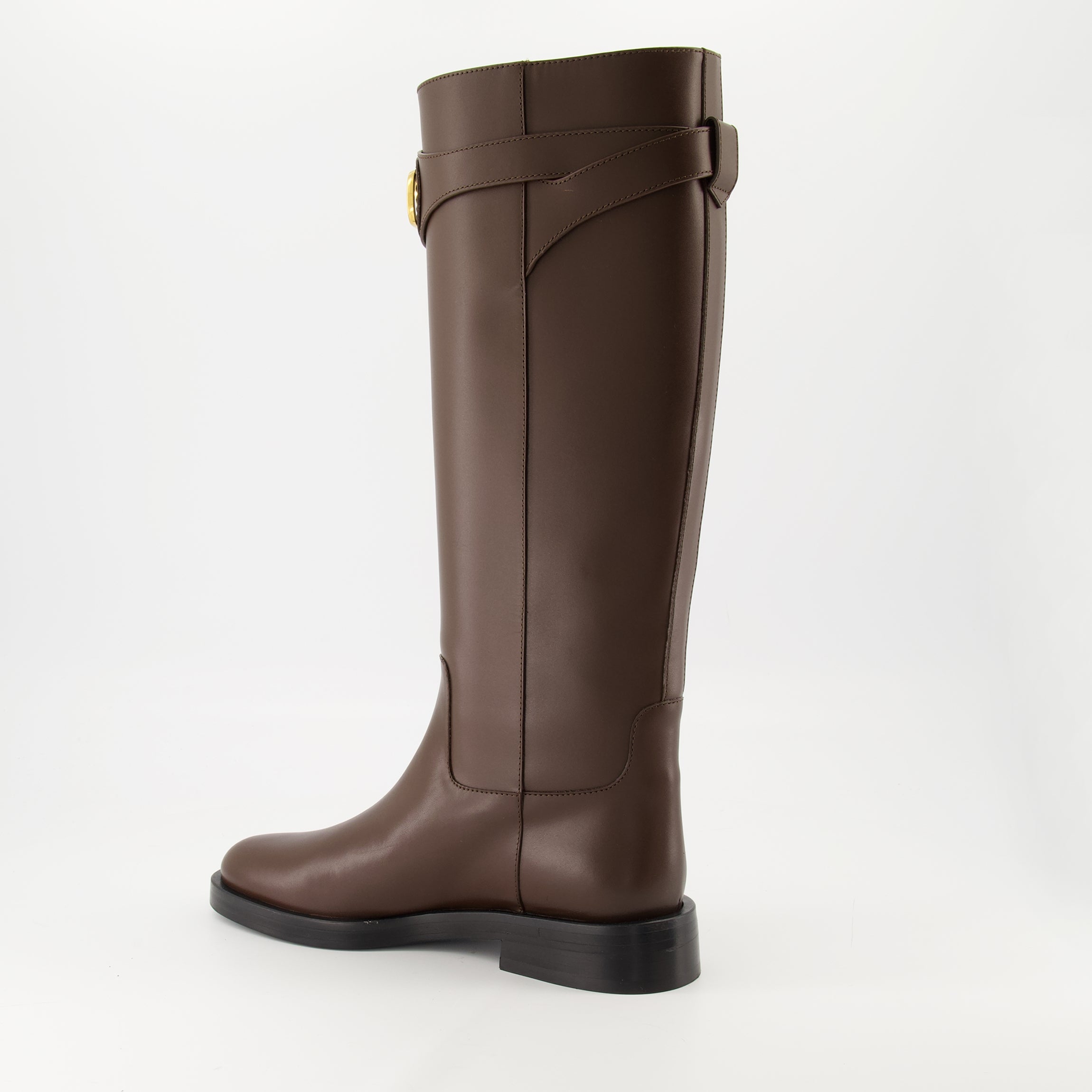 Image de l'article Bottes VLogo de la marque Valentino Garavani pour Femme - Saison Automne-Hiver 2025 - Vue trois quarts arrière droite