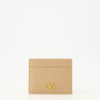 Image of the Vlogo cardholder by Valentino Garavani for Women - Fall-Winter 2025 - Front View