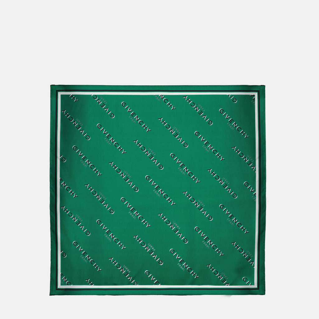Écharpes, foulards et gants Carré en soie Shadow vert Givenchy Vert Femme