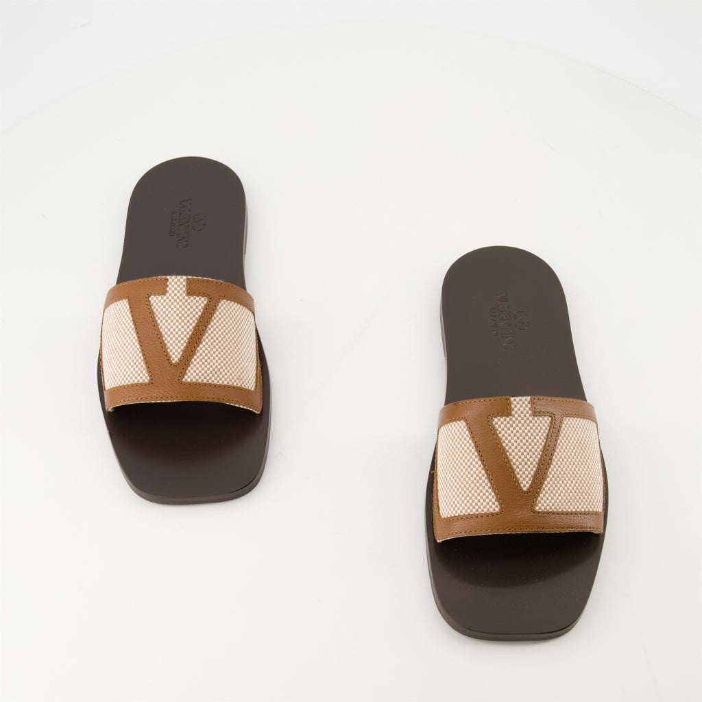 Chaussures ouvertes Sandales en cuir Viva Superstar Valentino Garavani Marron Homme
