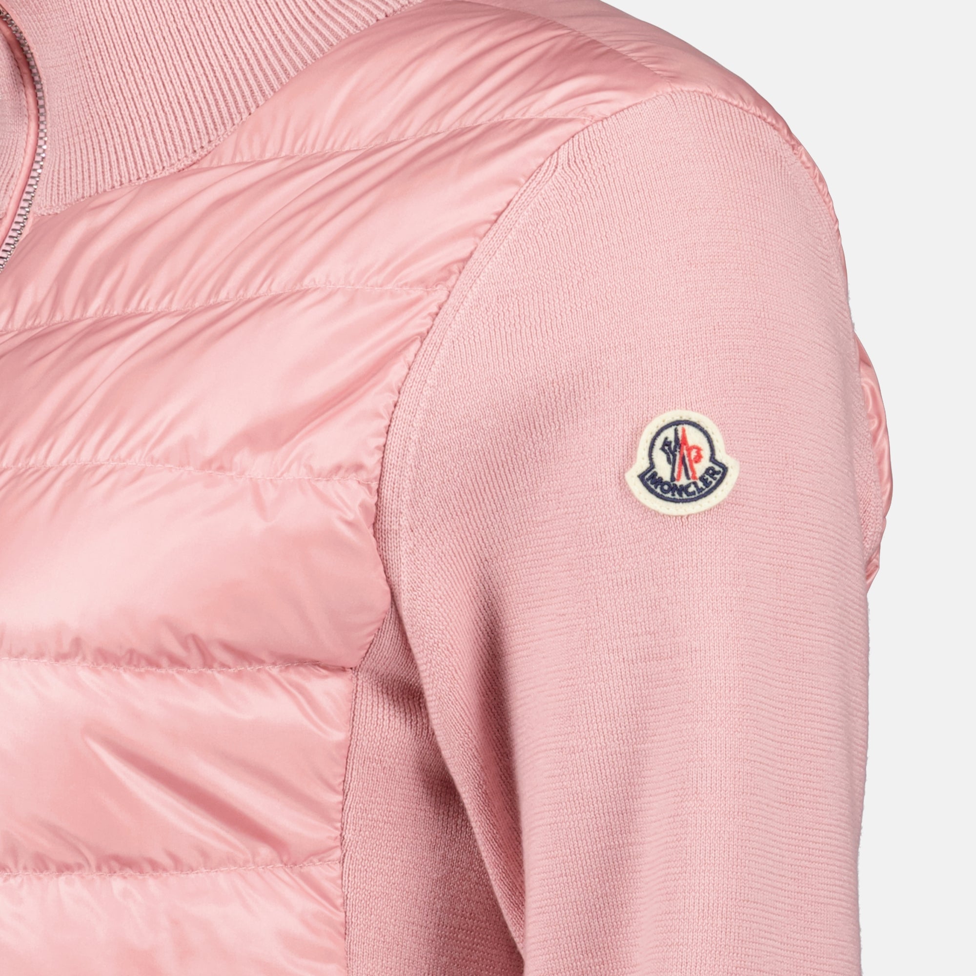 Vestes Veste bi-matière matelassé Moncler Rose Femme