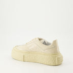 Sneaker Zapatillas con Plataforma Mm6 Beige Femme
