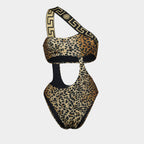 Beachwear Maillot de bain léopard Versace Marron Femme