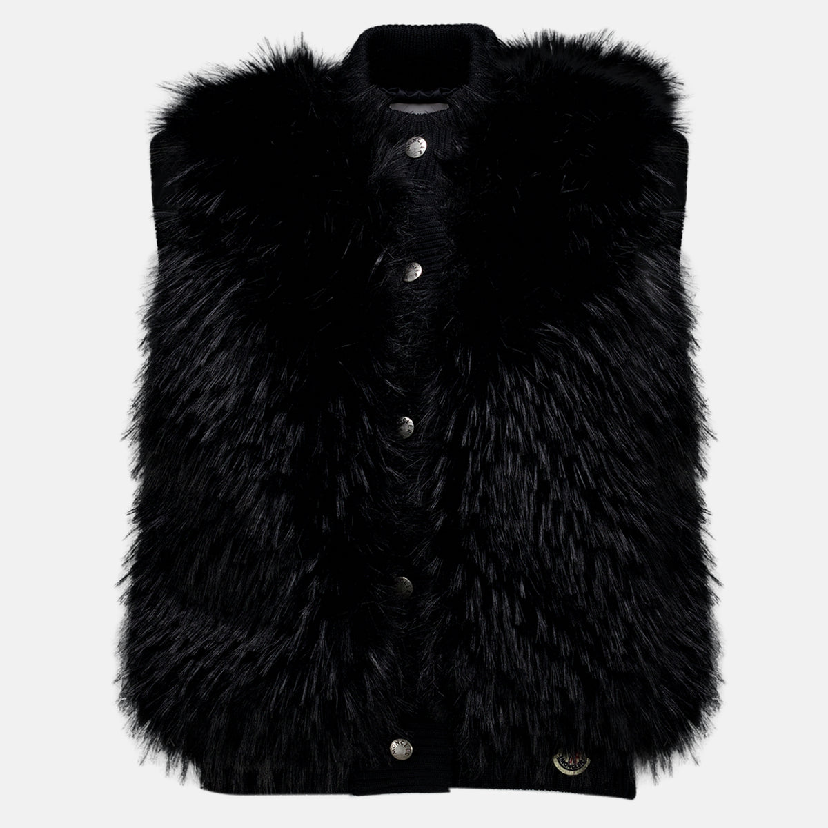 Vestes Doudoune sans manches en laine Moncler Noir Femme