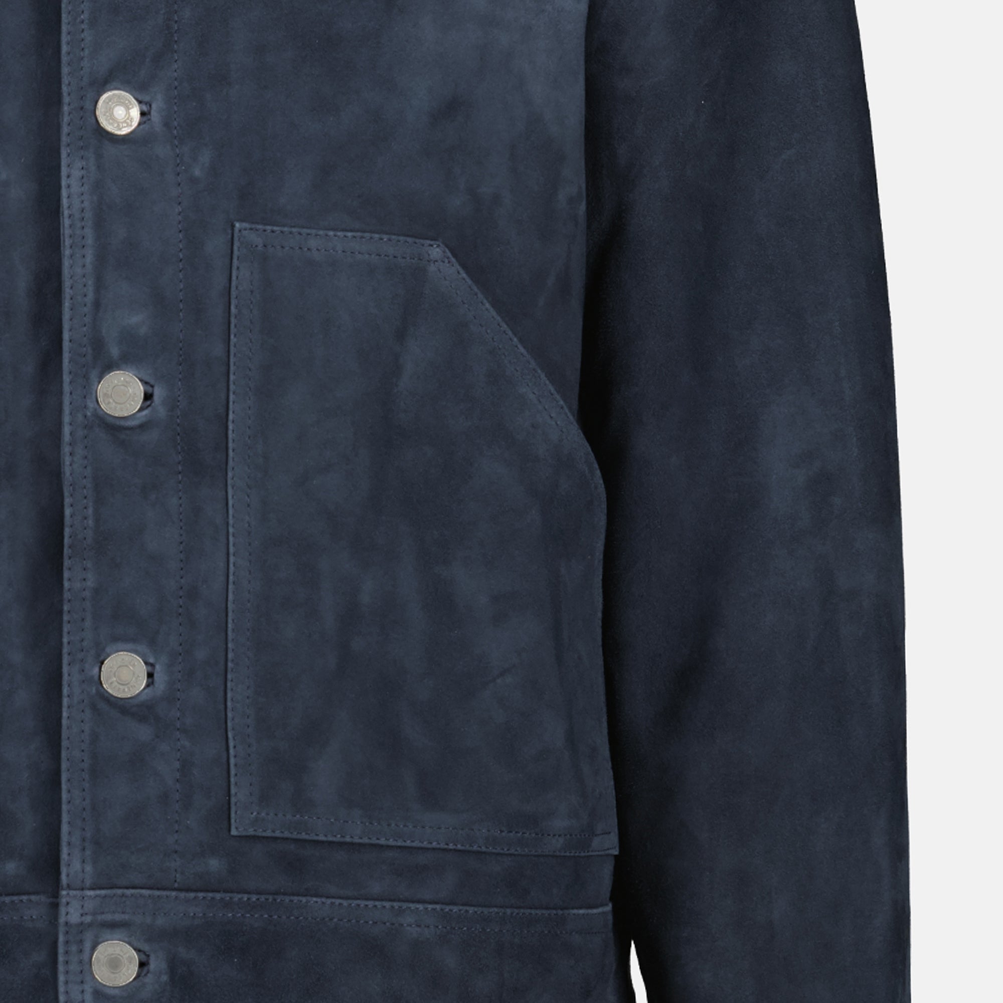 Vestes Veste Loki en suède Officine Générale Bleu foncé Homme