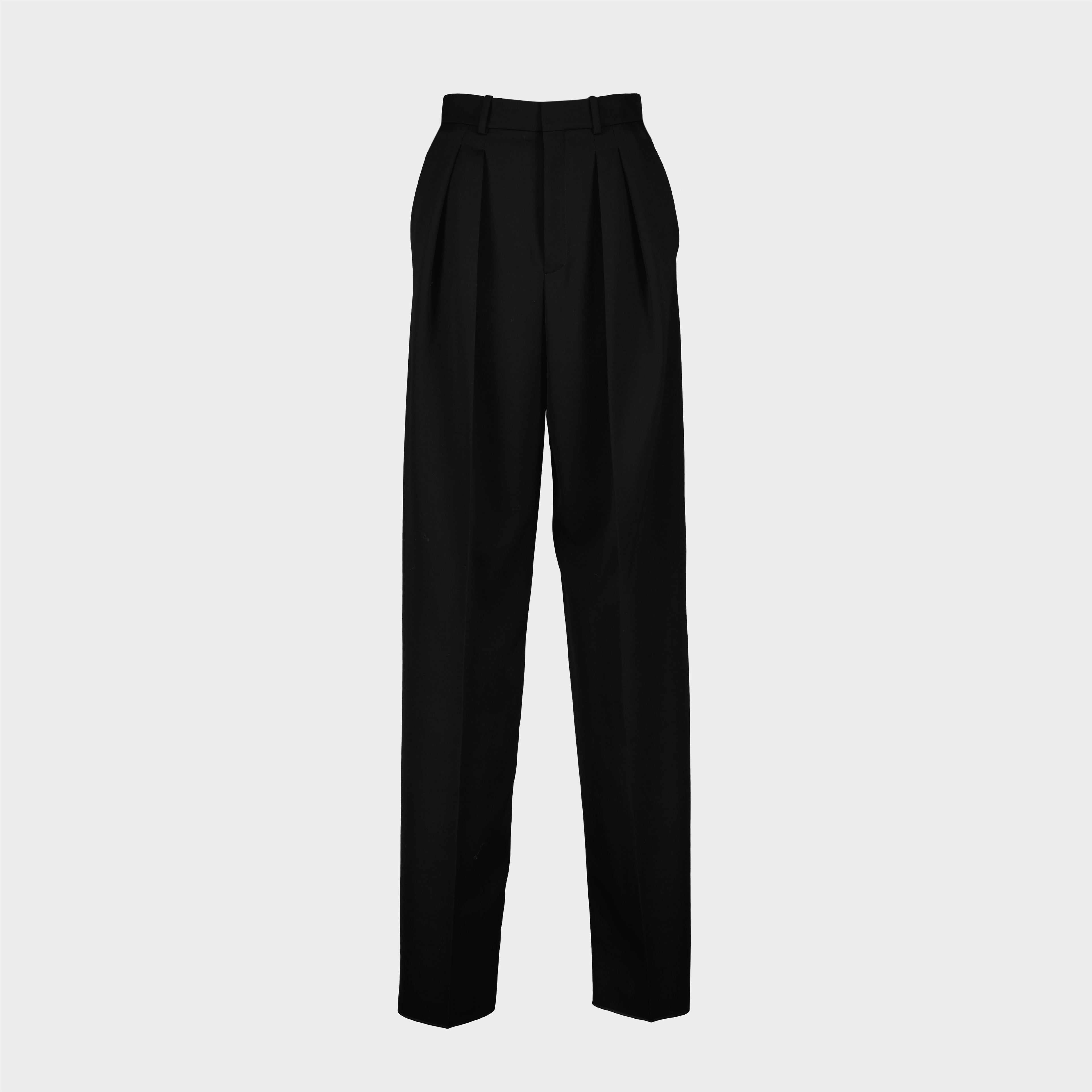 Pantalons Pantalon en laine Saint Laurent Noir Femme