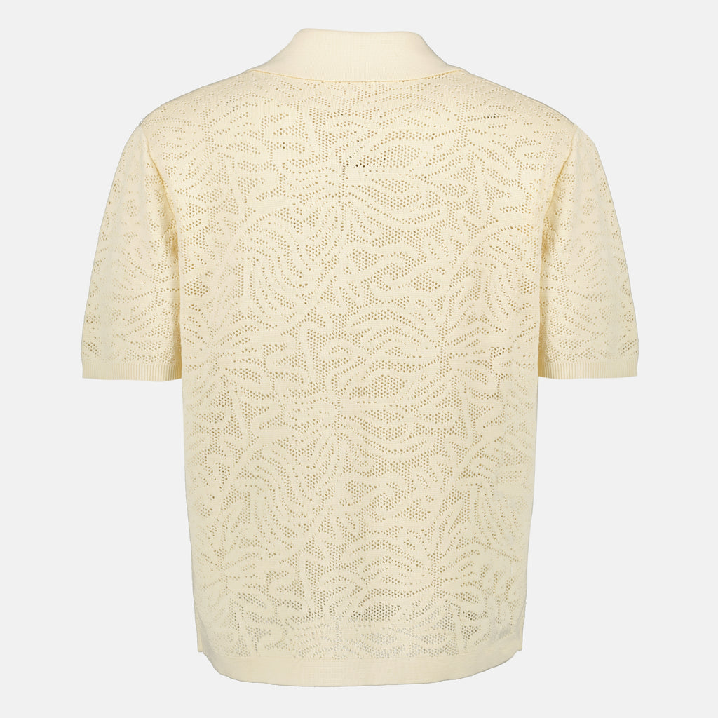 Drole De Monsieurのメンズベージュレースシャツの画像 - 2026年春夏シーズン - バックビュー