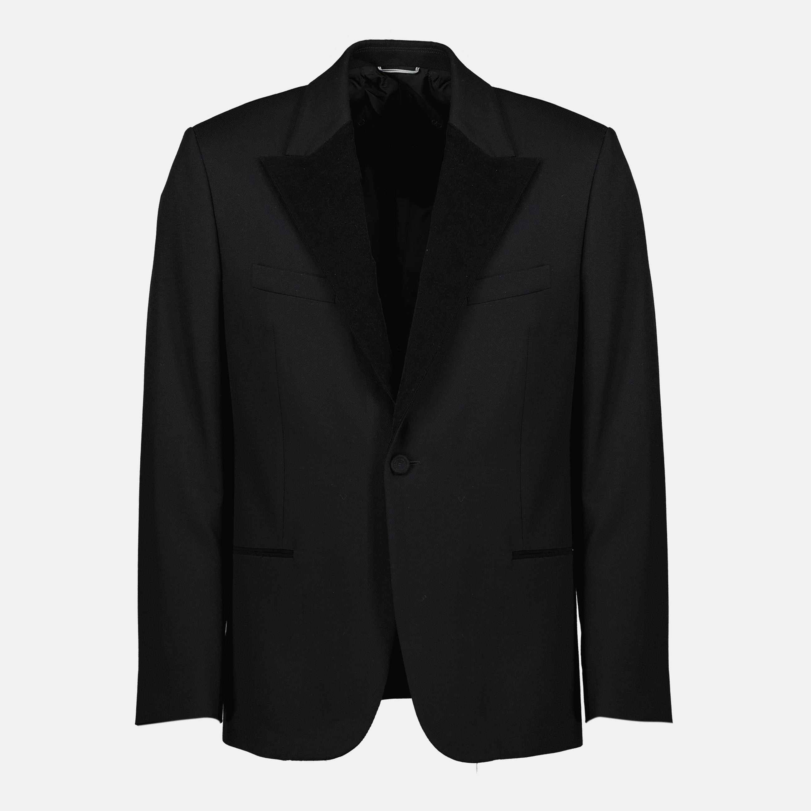 Bild des schwarzen Wollblazers von Dior für Herren - Herbst-Winter 2025 - Vorderansicht