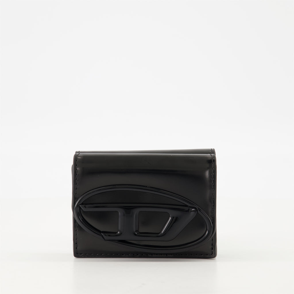 Kleine lederwaren Portefeuille 1DR Tri Fold Diesel Schwarz Femme