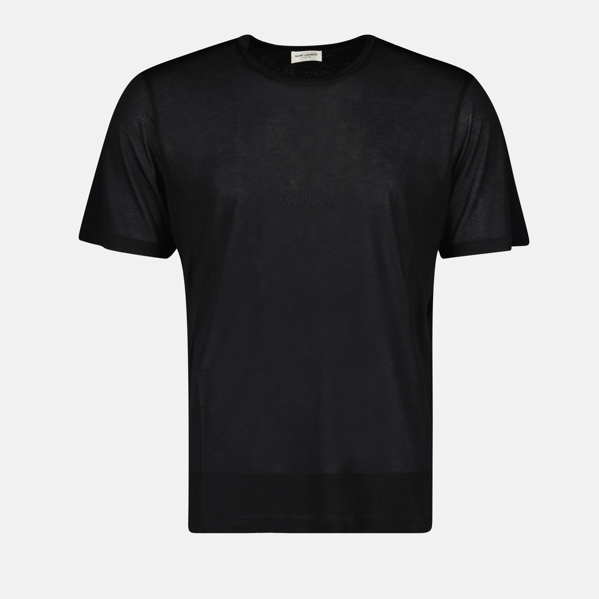 T-shirts T-shirt en viscose Saint Laurent Noir Homme