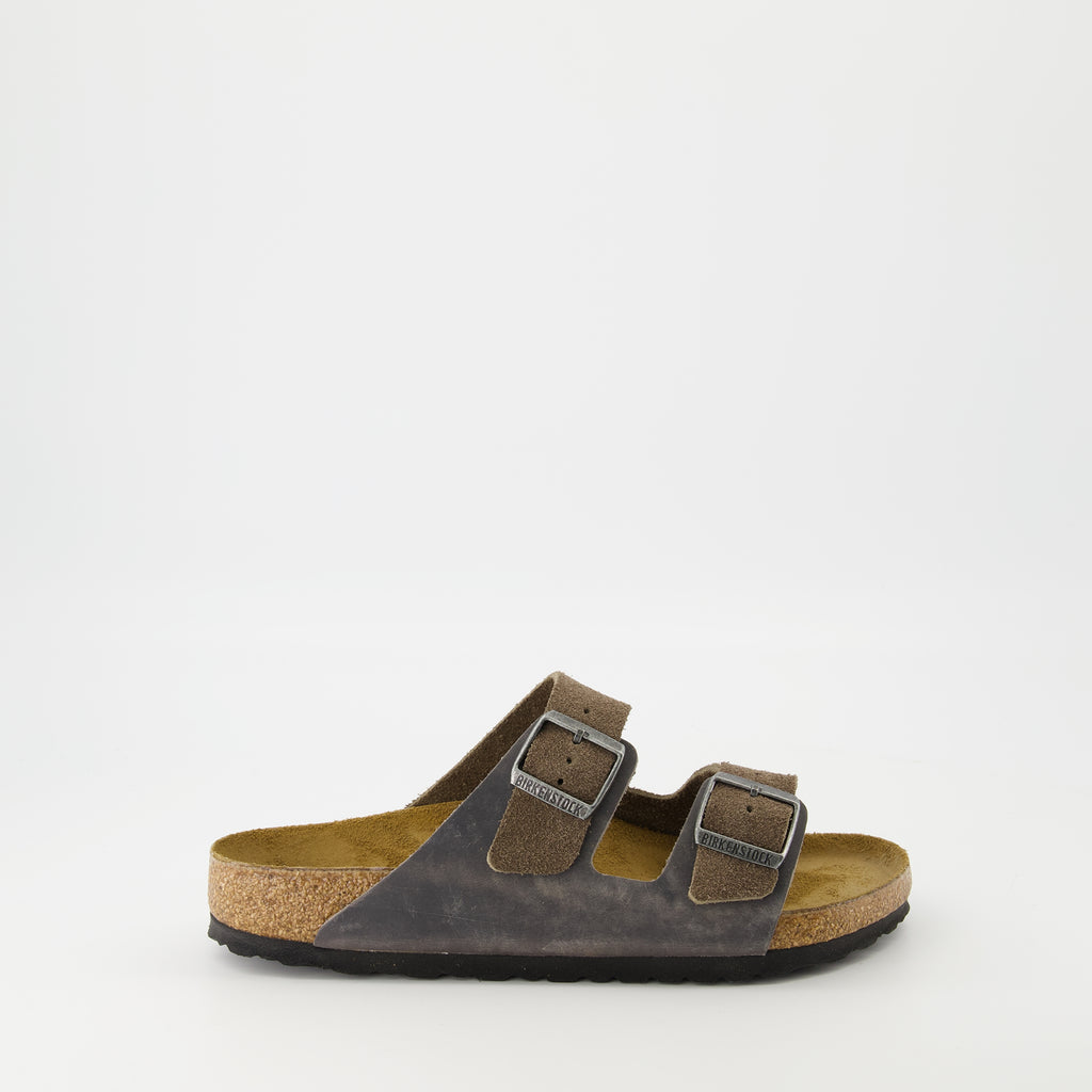 Scarpe aperte Sandali Arizona Birkenstock Marrone Homme