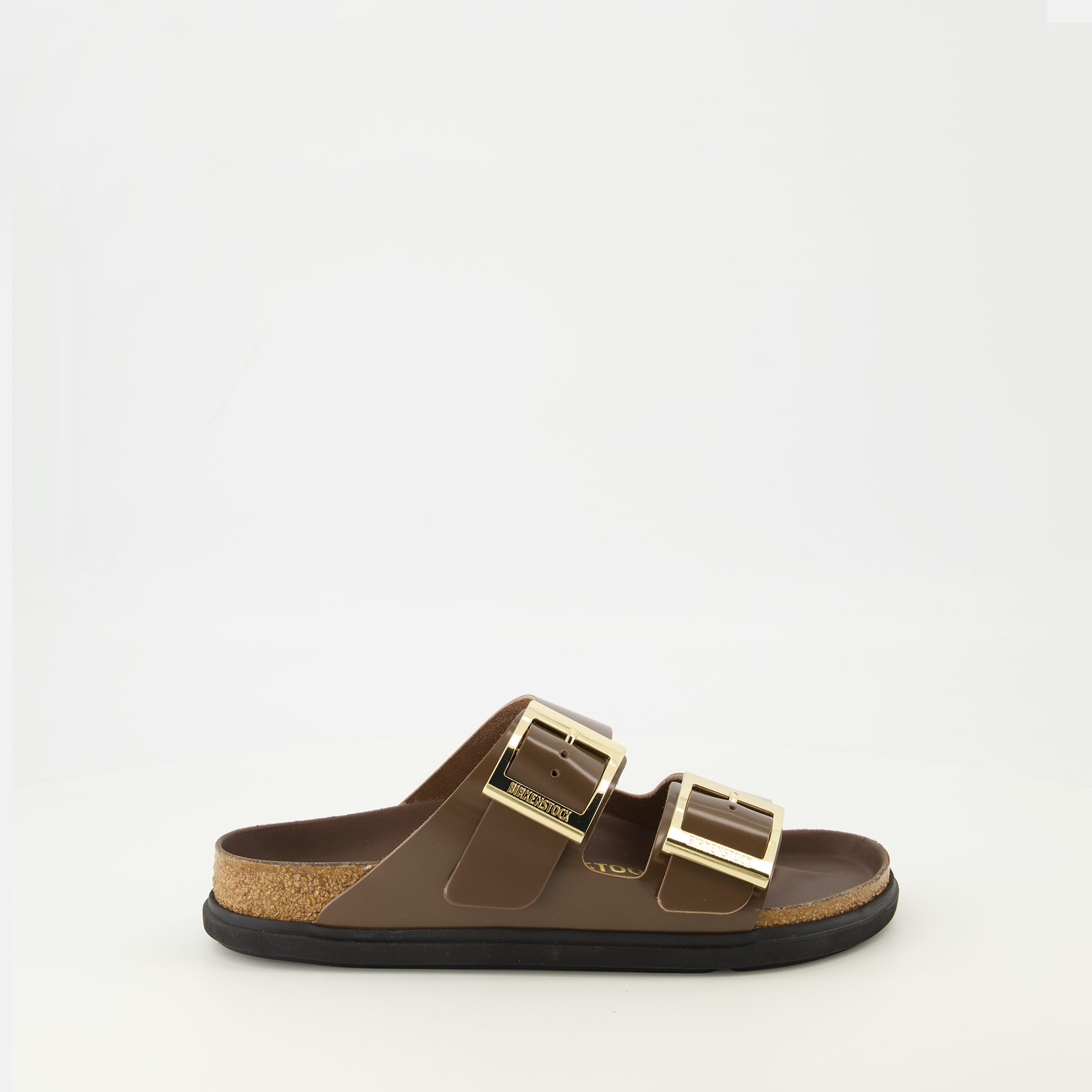 Image de l'article Sandales Arizona Droplet Buckle marron de la marque Birkenstock pour Femme - Saison Printemps-Été 2026 - Vue latérale droite