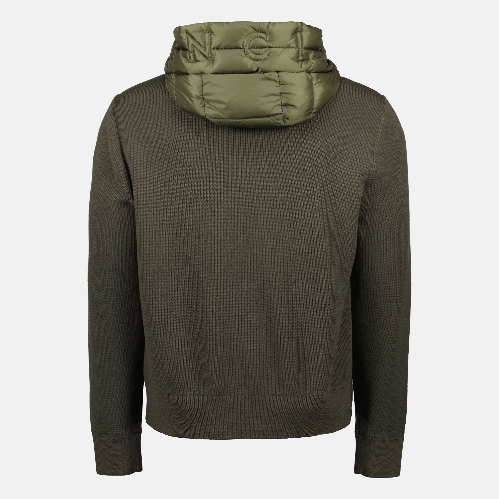 Vestes Veste bi-matière Moncler Kaki Homme