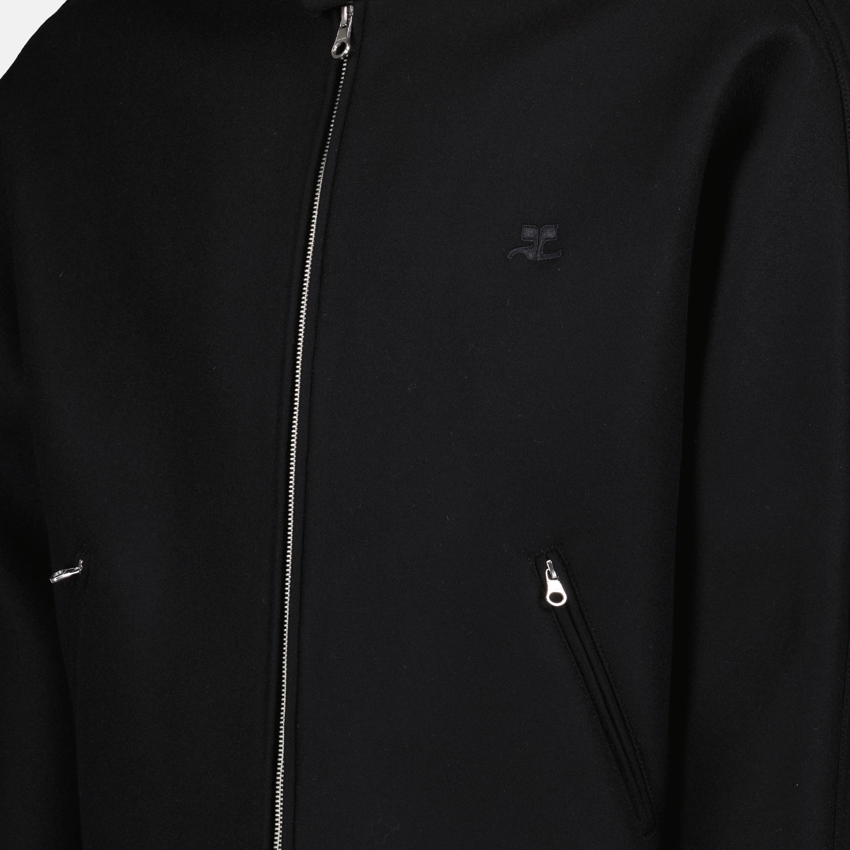 Vestes Bomber en laine Courrèges Noir Unisexe