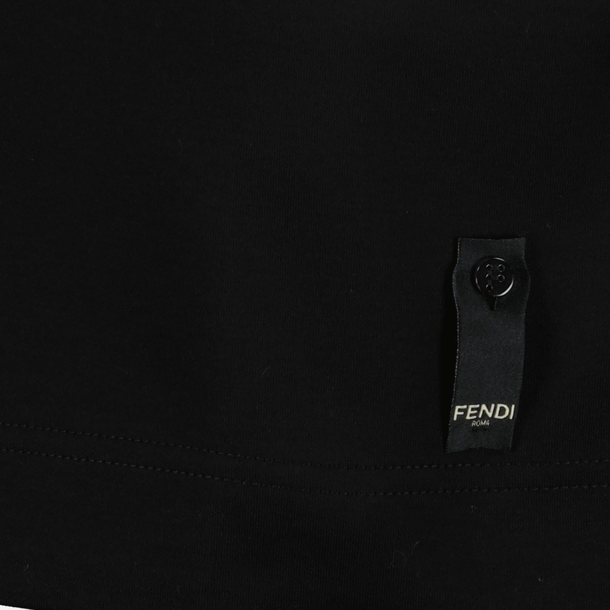 Camisetas Camiseta de algodón Fendi Negro Homme