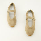 Chaussures plates 플룸 발레 플랫 - 베이지 스웨이드 Miu Miu Beige Femme