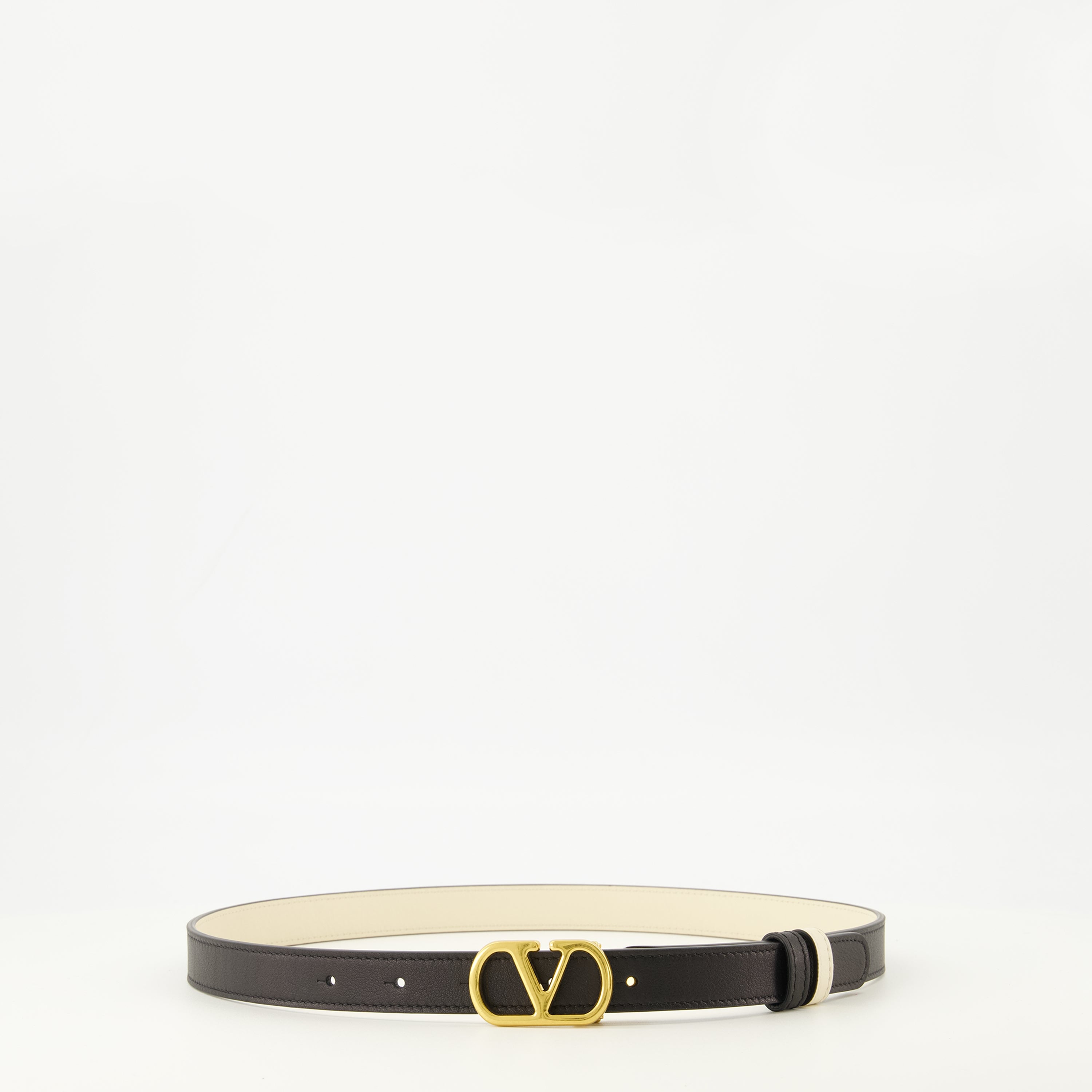 Image de l'article Ceinture VLogo réversible blanc et noir 20 mm de la marque Valentino Garavani pour Femme - Saison Printemps-Été 2026 - Vue détaillée_2