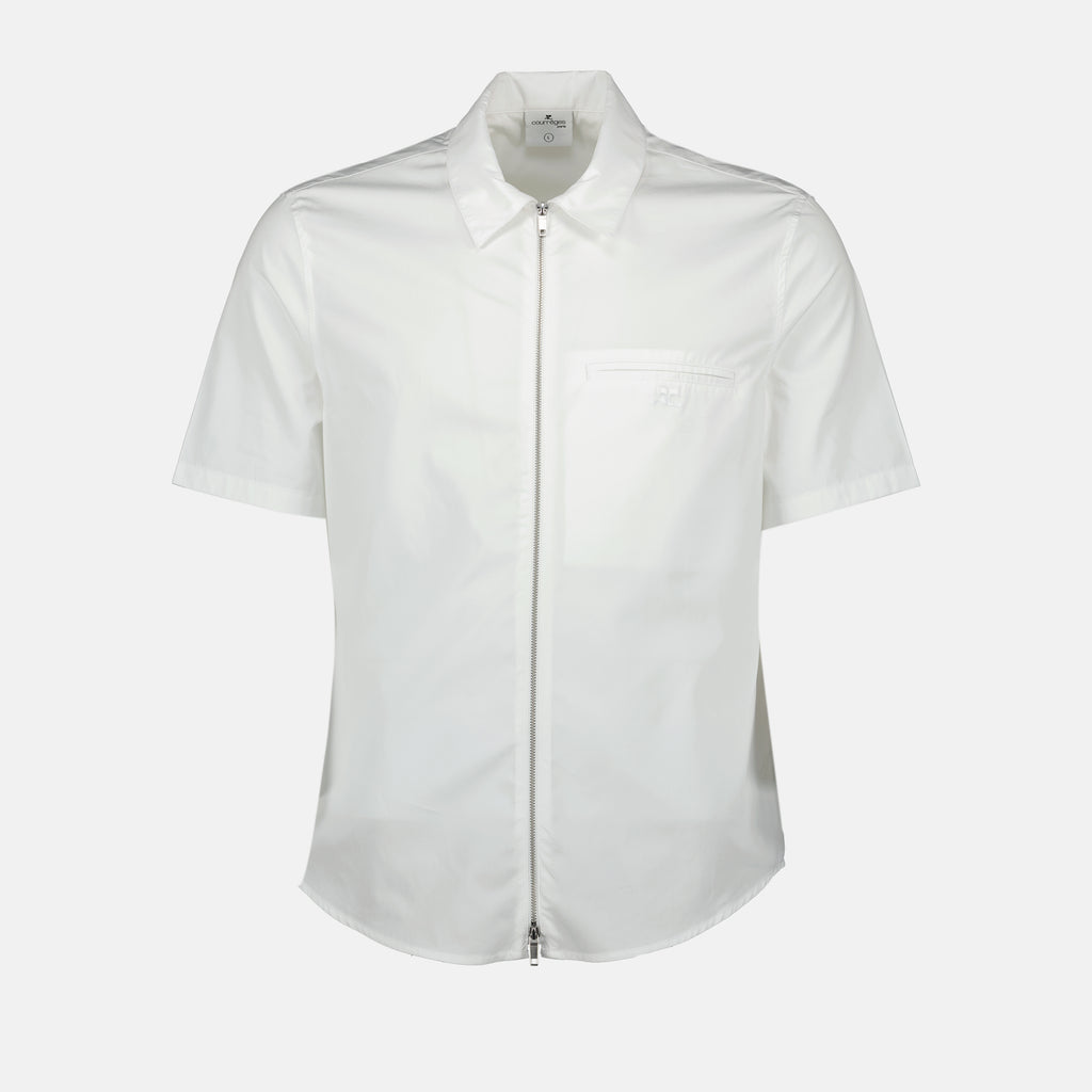 Chemises Chemise zippée Courrèges Blanc Homme