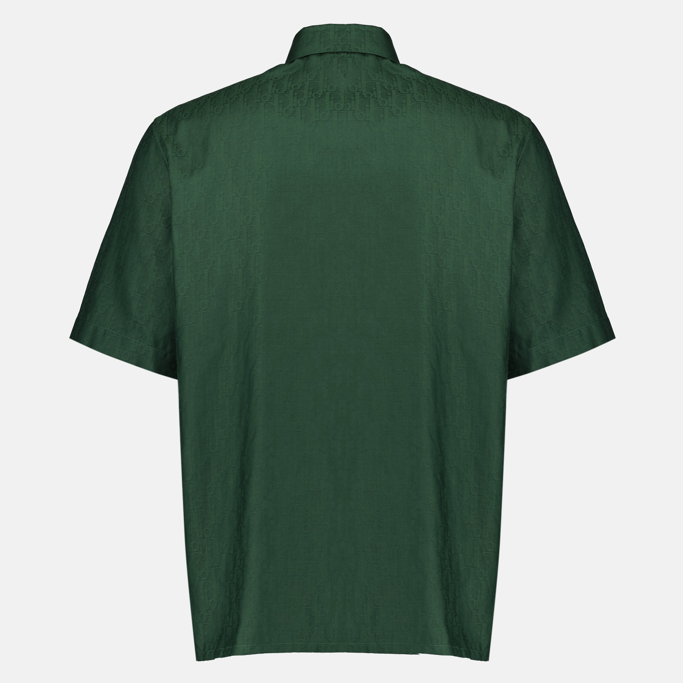 Immagine della camicia Dior Oblique verde in seta del marchio Dior per Uomo - Collezione Primavera-Estate 2026 - Vista Posteriore
