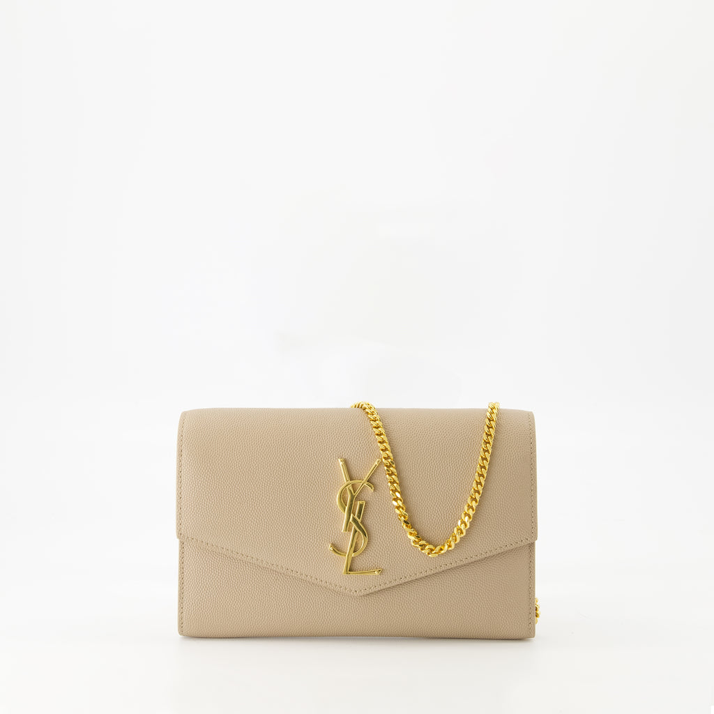 Crossbody bags Uptown Chain Pouch Saint Laurent Beige Femme