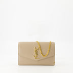 Crossbody bags Uptown Chain Pouch Saint Laurent Beige Femme