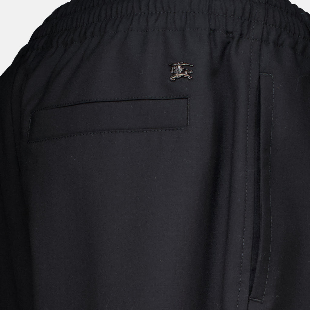 Pantalons Pantaloni in Lana Nera Burberry Noir Homme