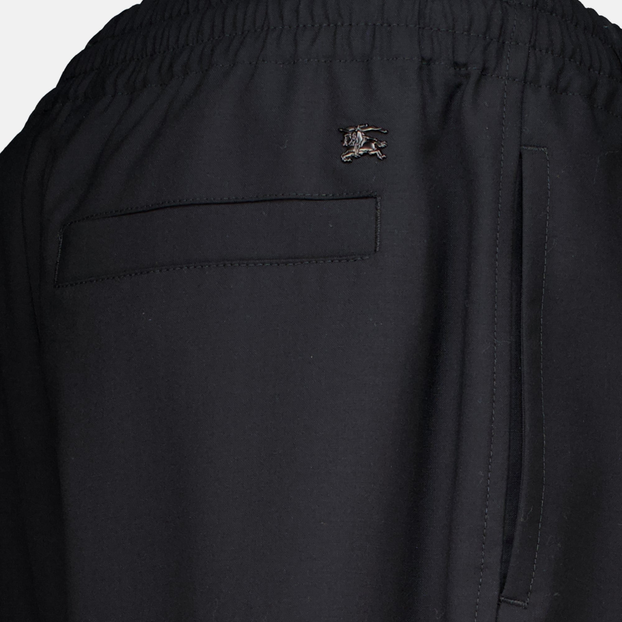 Pantalons Pantalon noir en laine Burberry Noir Homme