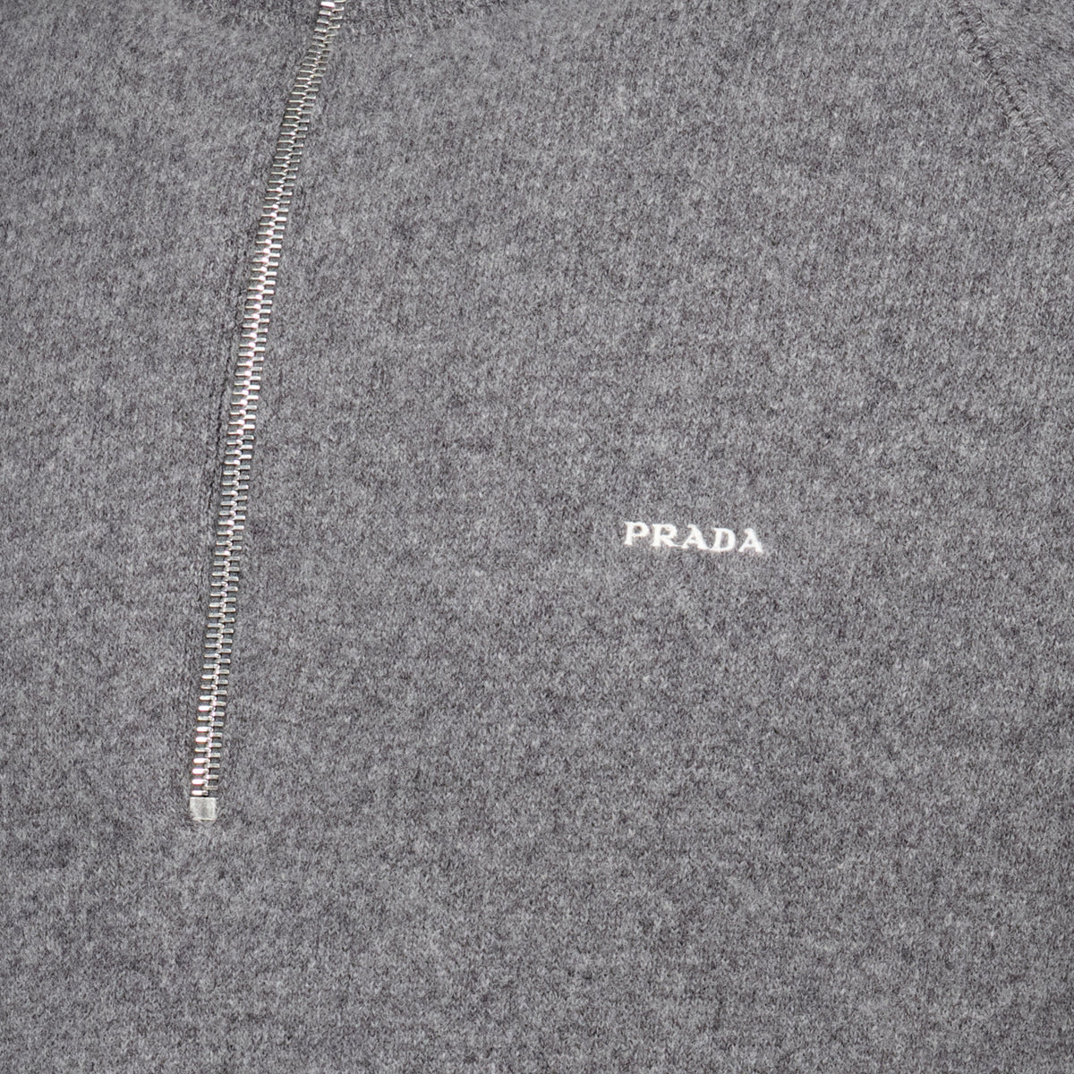 Maille Gray Wool and Cashmere Polo Prada Gris Homme