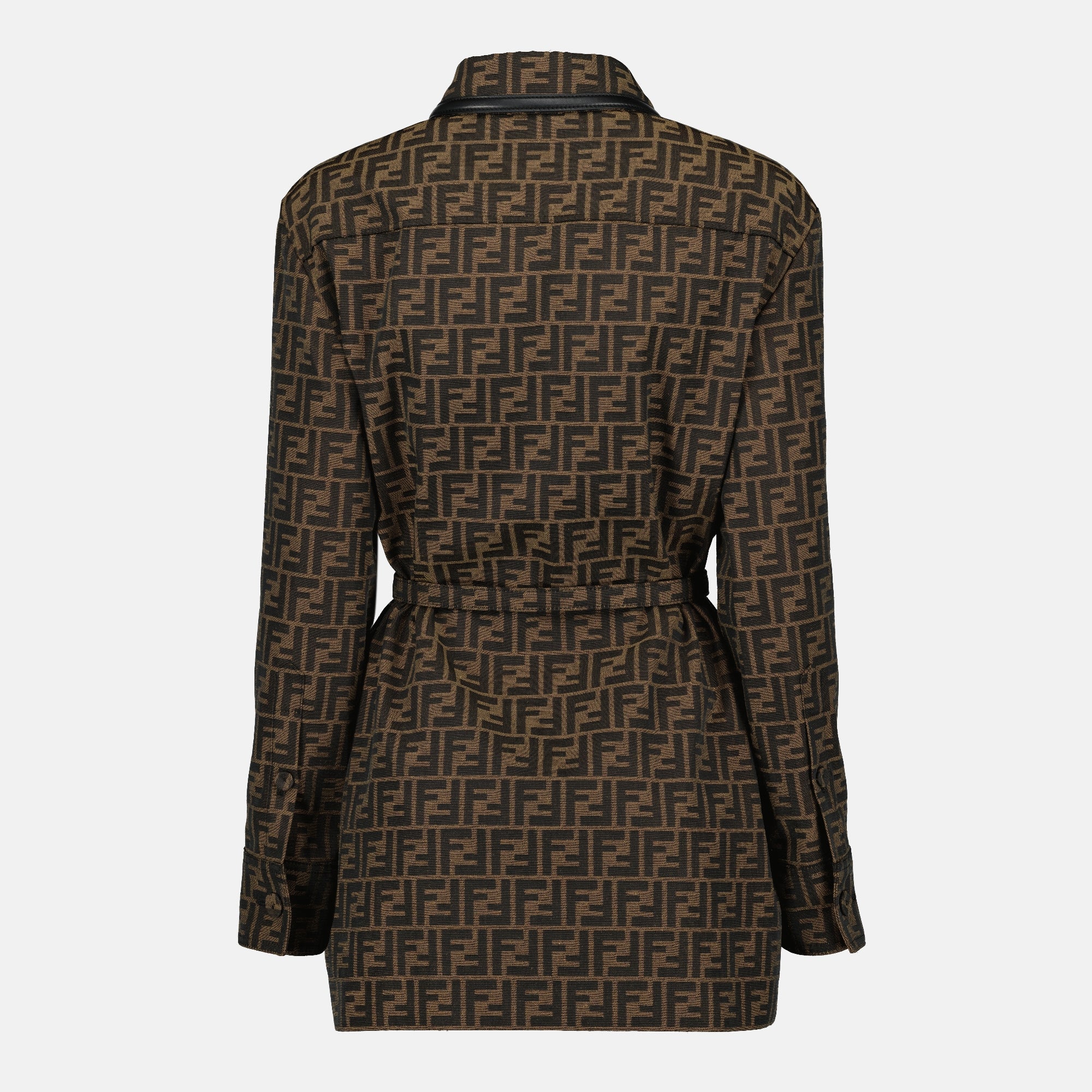 Image de l'article Veste en toile FF marron de la marque Fendi pour Femme - Saison Printemps-Été 2026 - Vue de Dos