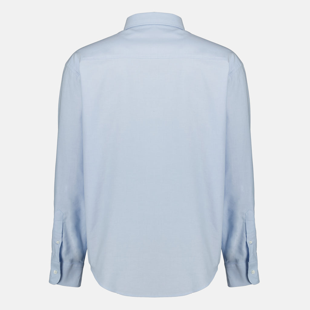 Image de l'article Chemise bleu en coton de la marque Ami PARIS pour Homme - Saison Printemps-Été 2026 - Vue de Dos