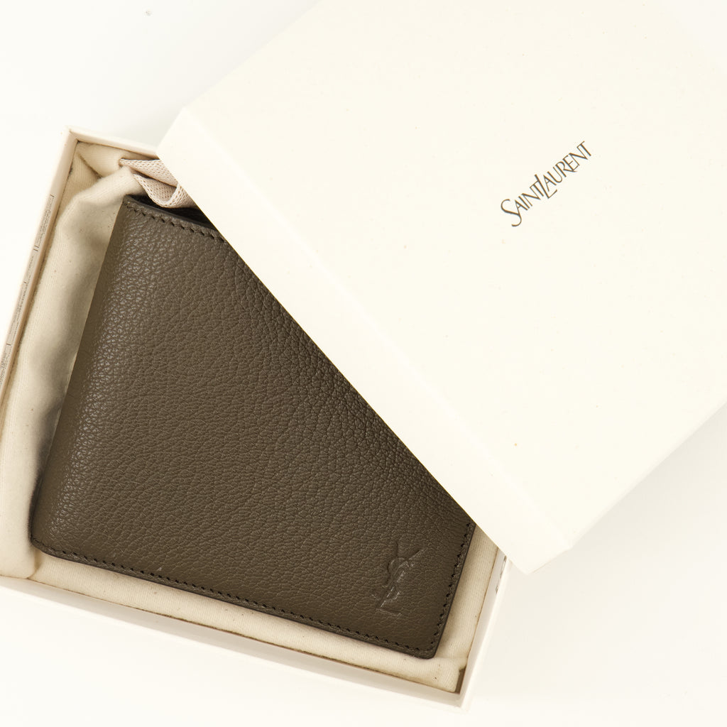 Petite maroquinerie Brown Flap Wallet Saint Laurent Marron Homme