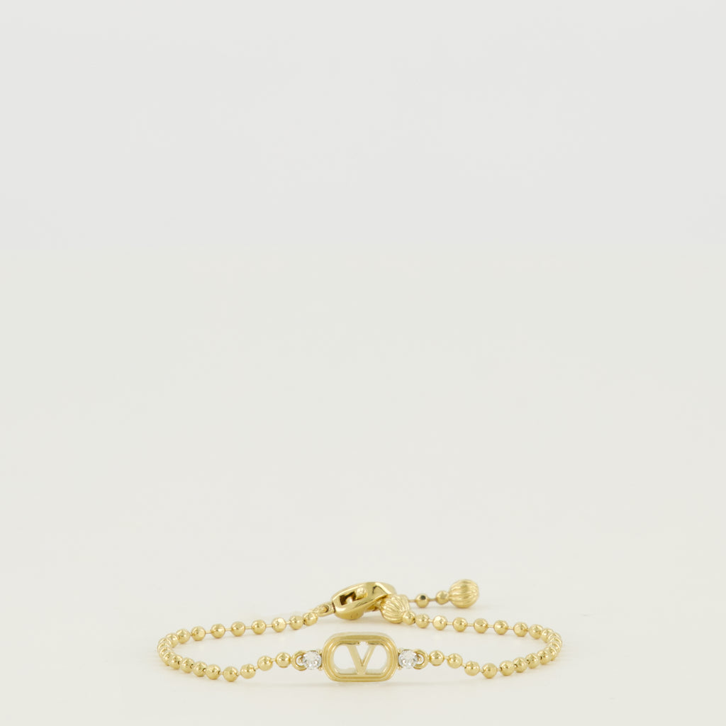 Bijoux Ovalette Bracelet in Metal and Swarovski® Crystals Gold Valentino Garavani Doré Femme