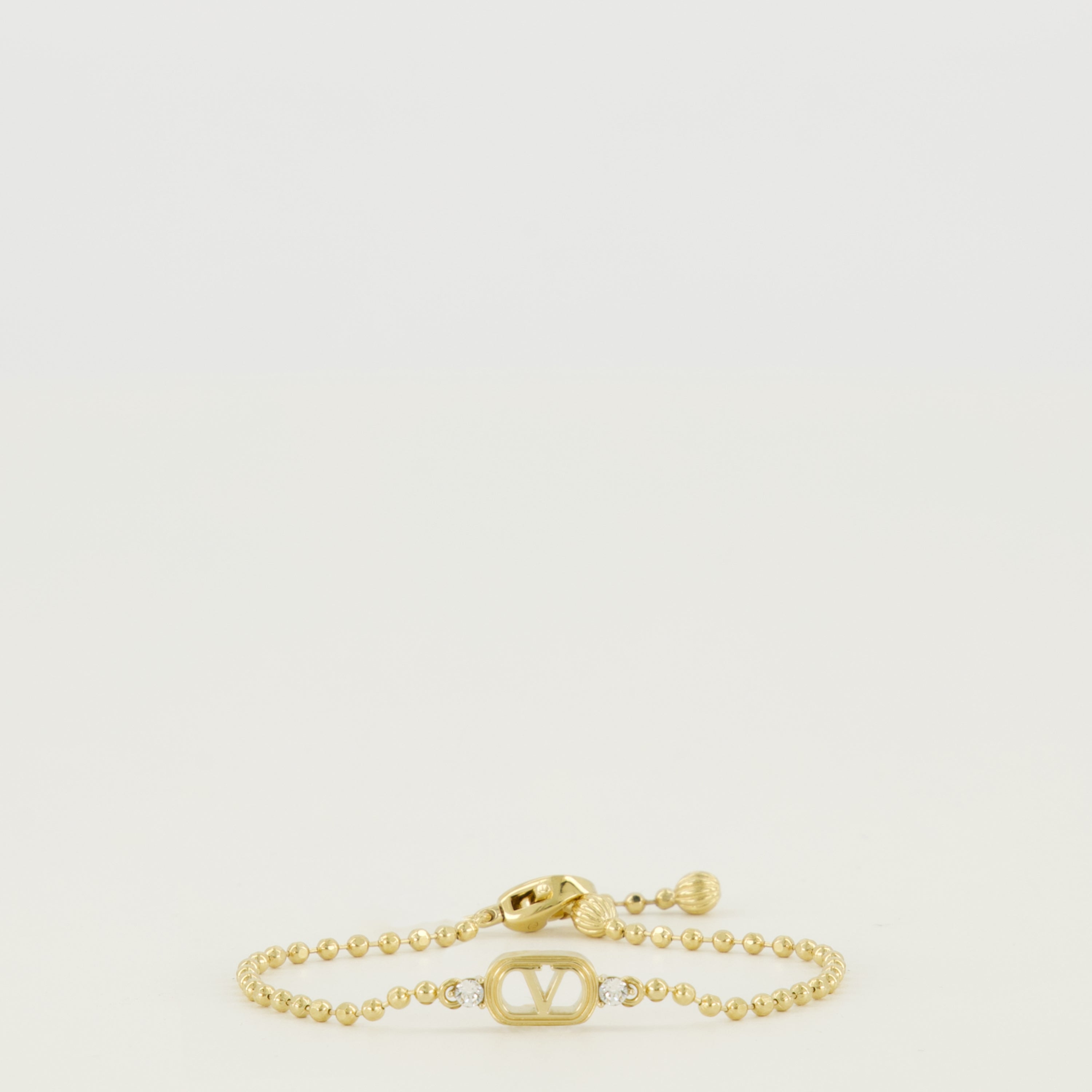 Bijoux Ovalette Bracelet in Metal and Swarovski® Crystals Gold Valentino Garavani Doré Femme