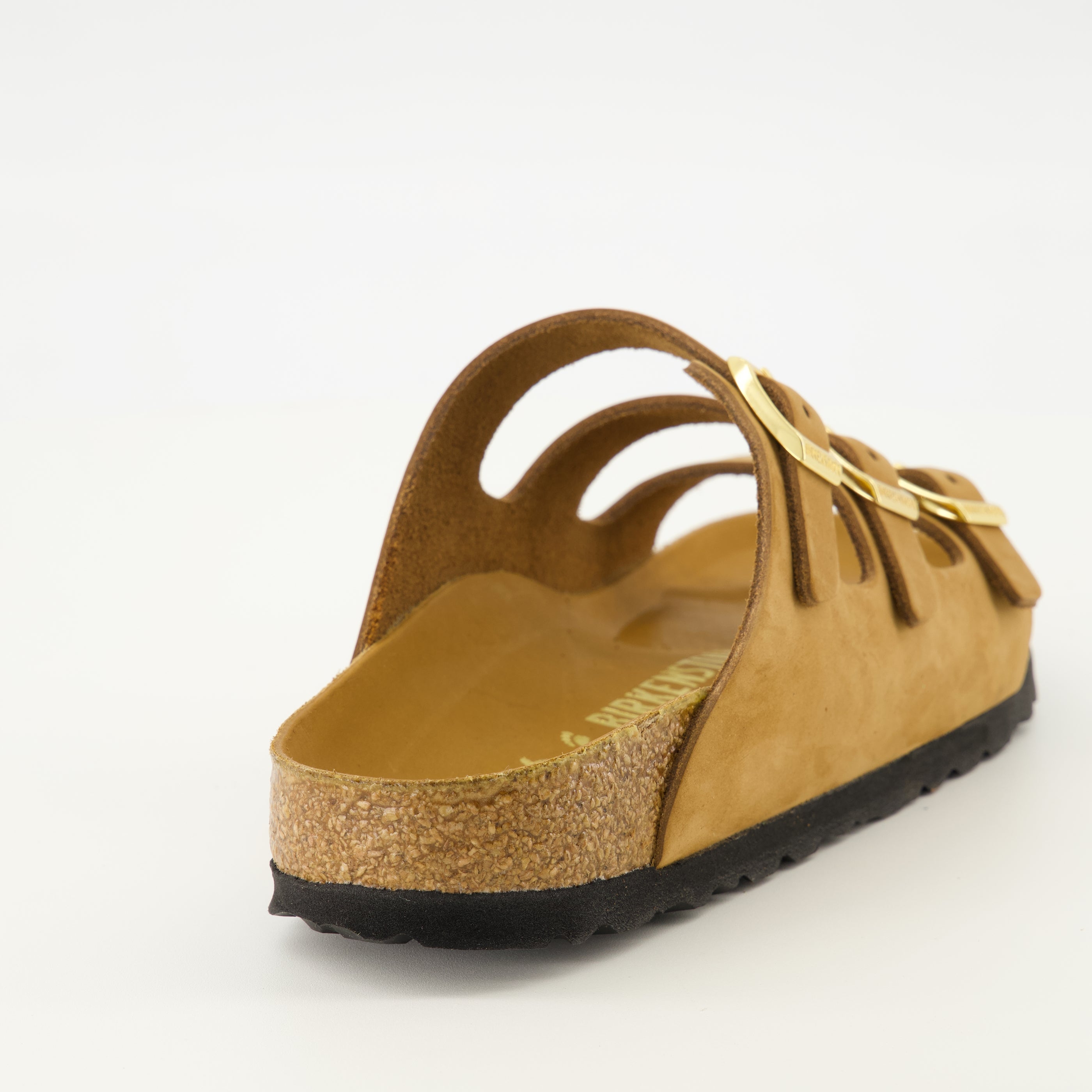 Image de l'article Sandales Florida marron en cuir nubuck de la marque Birkenstock pour Femme - Saison Printemps-Été 2026 - Vue arrière