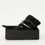 Bijoux Bracelet double en cuir Saint Laurent Noir Homme