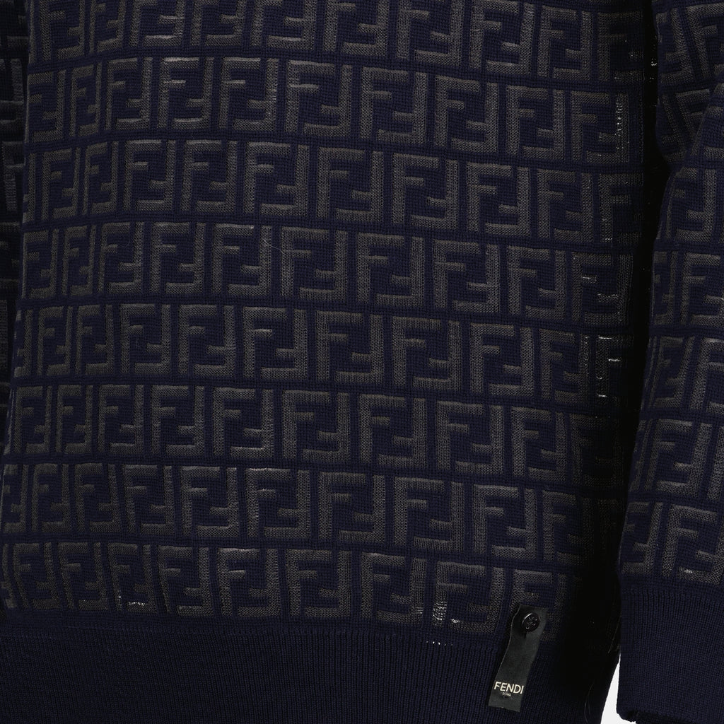 Prendas de punto Pull en laine FF Fendi Azul Homme