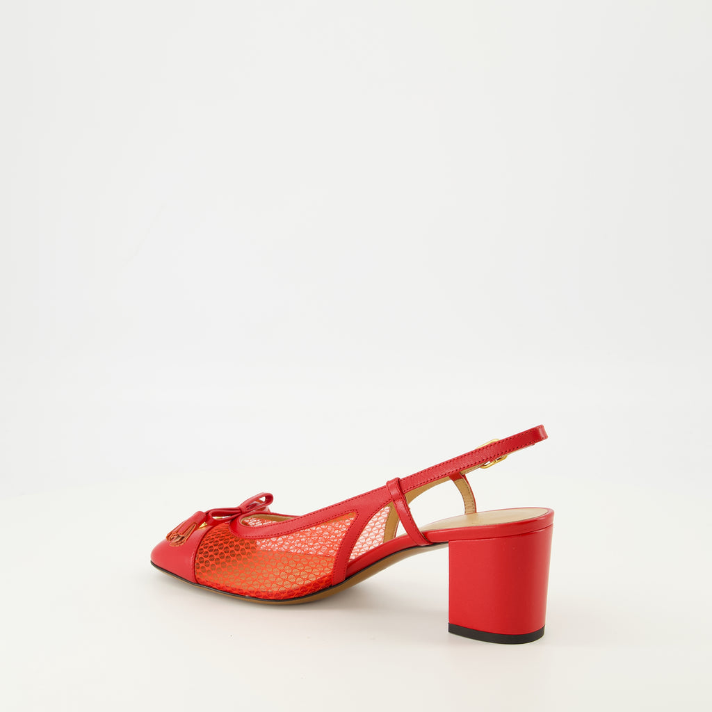 Image de l'article Esacarpins Valet du Roi rouge de la marque Valentino Garavani pour Femme - Saison Printemps-Été 2026 - Vue trois quarts arrière droite