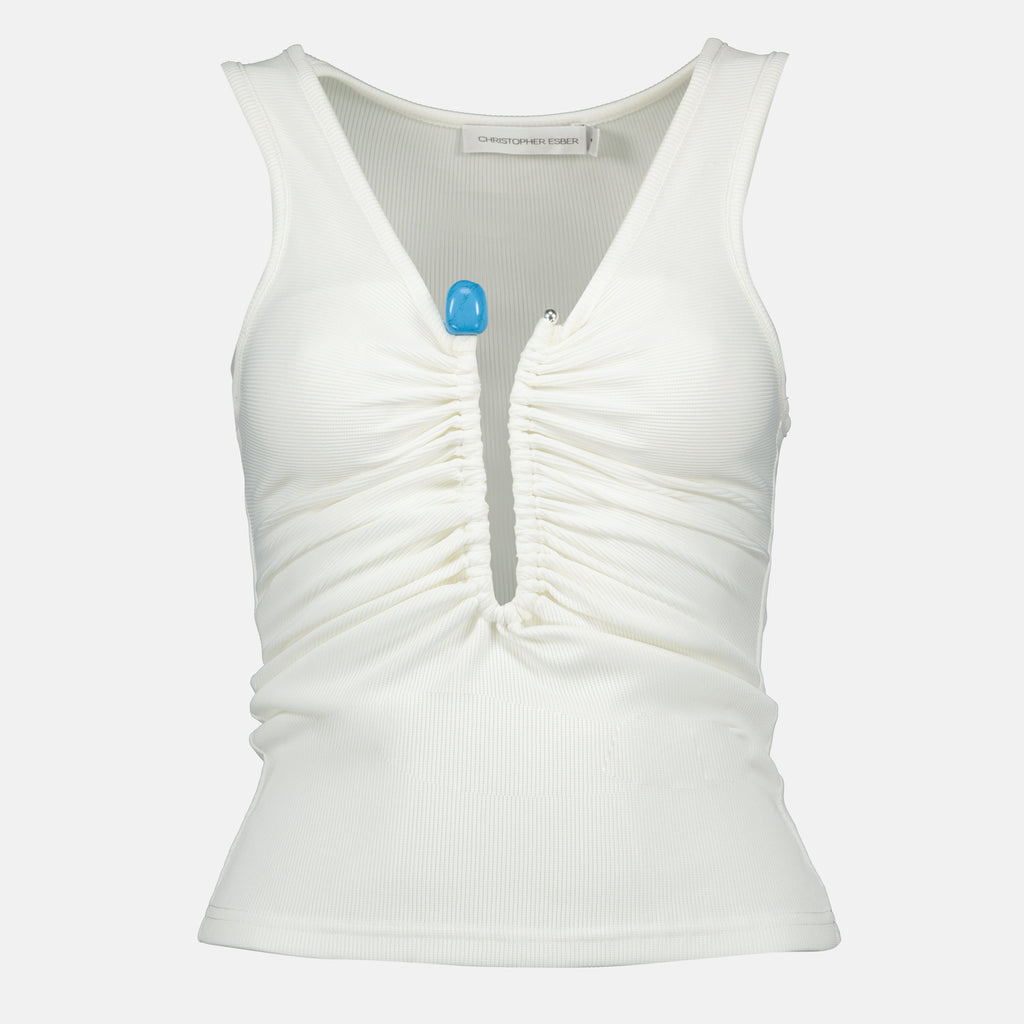 Image de l'article Haut épingle en cristal de la marque Christopher Esber pour Femme - Saison Automne-Hiver 2025 - Vue de Face