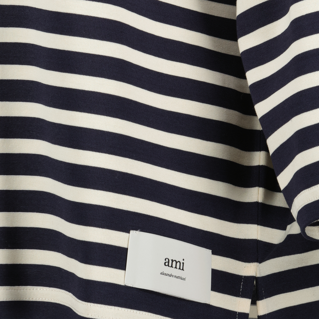 T-shirts T-shirt rayé Ami PARIS Bleu foncé Unisexe