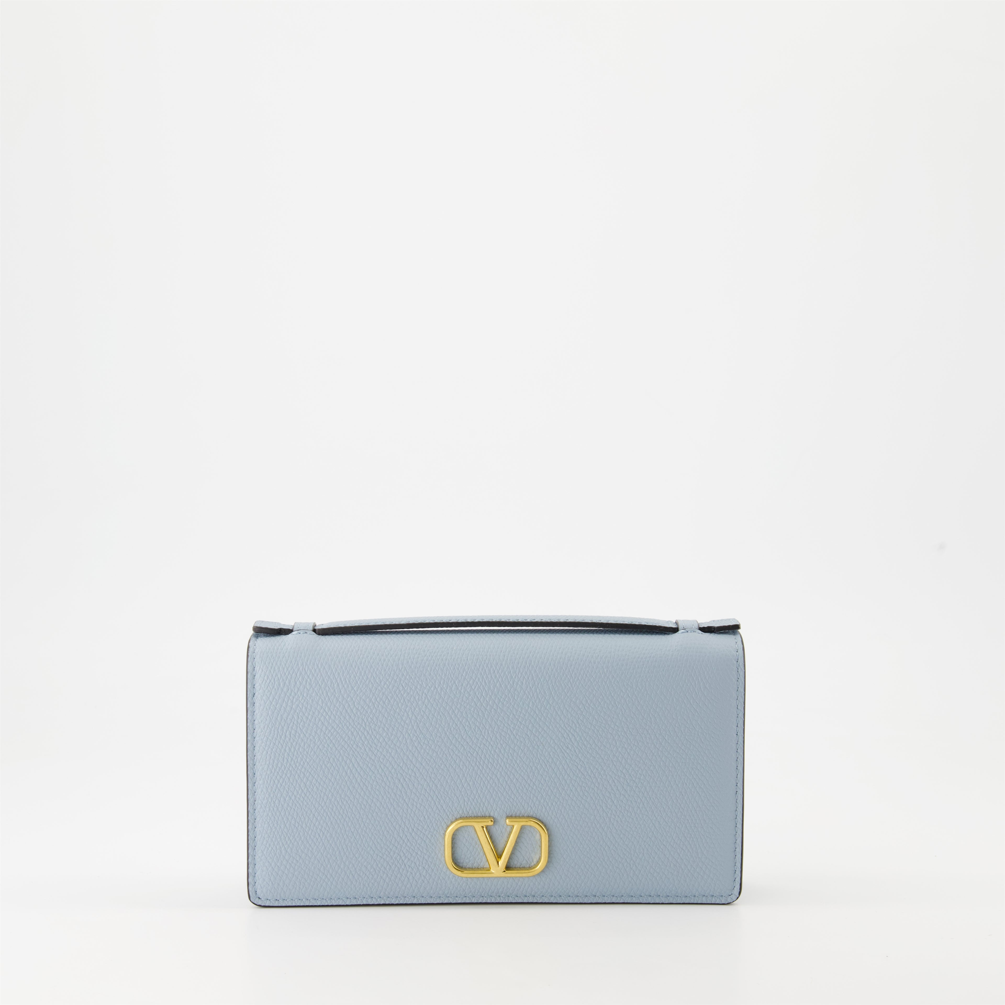 スモールレザーグッズ Portefeuille VLogo à chaîne Valentino Garavani 青 Femme